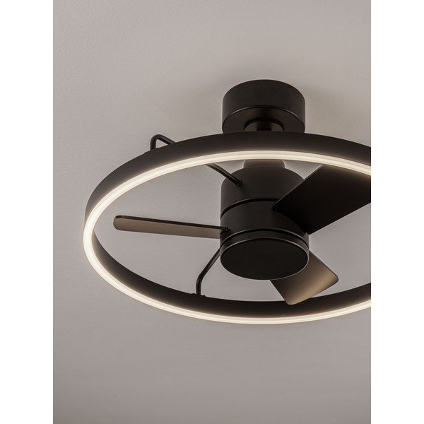 Матово черно метално LED затъмняващо се осветително тяло за таван Lunair – Nova Luce-image-3