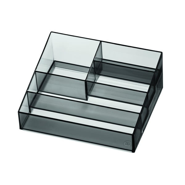 Матово черен органайзер за козметика за баня от рециклирана пластмаса Nail Station - iDesign-image-2