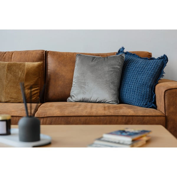 Кафяв ъглов диван от изкуствена кожа (десен ъгъл) Copenhagen - Scandic-image-1