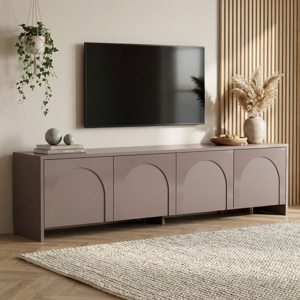 Кафяво-сива маса за телевизор 180x45x32 cm Aurelia – Kalune Design-image-1