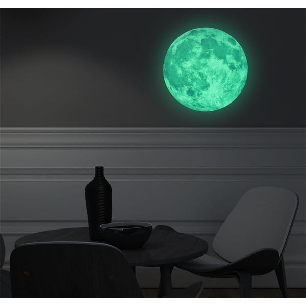 Детски стикер за стена Real Moon, ⌀ 30 cm - Ambiance-image-3