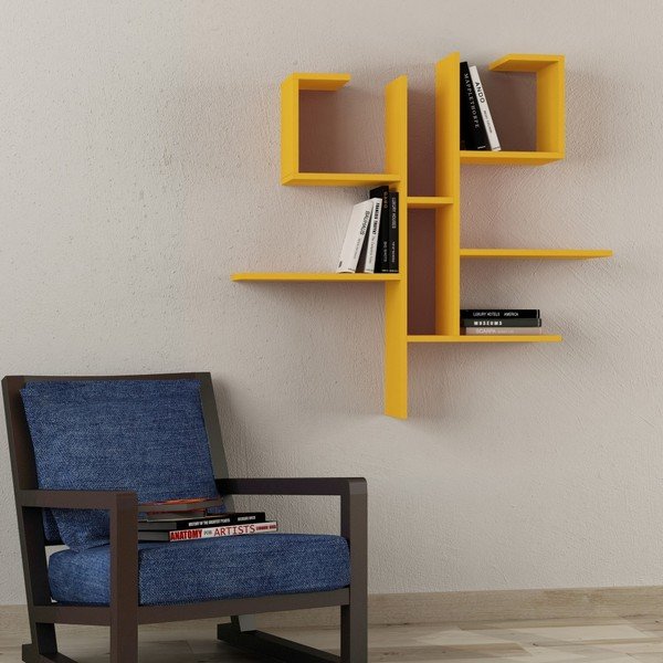 Жълт рафт за стена Research - Homitis-image-1