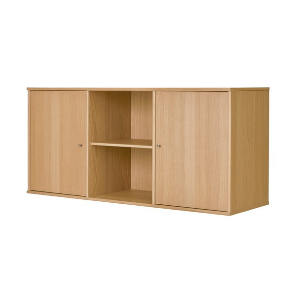 Нисък висящ скрин от декор от дъб  в естествен цвят 133x61 cm Mistral – Hammel Furniture-image-2