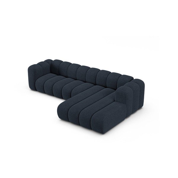 Тъмносин шенилов ъглов диван (десен ъгъл) Lupine – Micadoni -image-2