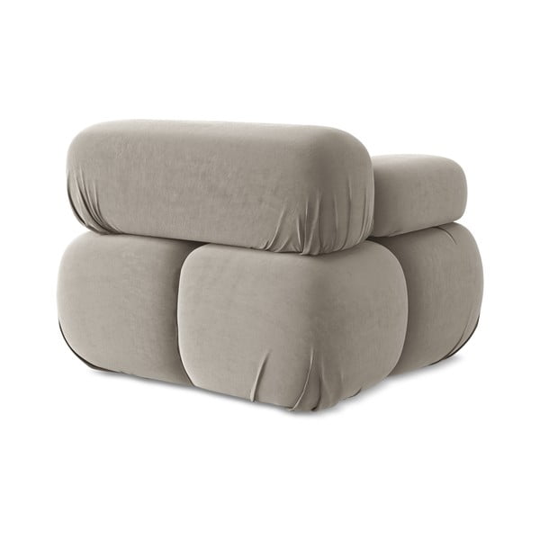 Бежов кадифен модул за диван (ляв ъгъл) Lokua – Makamii-image-4