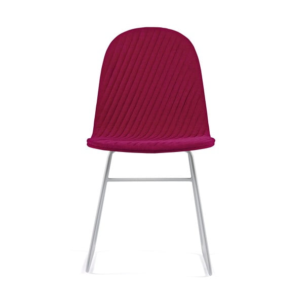 Růžová židle s kovovými nohami Iker Mannequin V Stripe