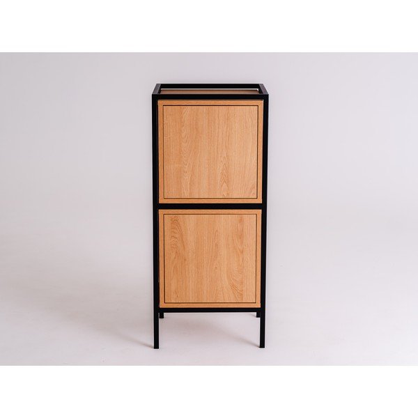 Черен шкаф в дъбов декор 45x102 cm Skap - CustomForm-image-4