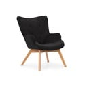 Черно кресло от рипсено кадифе Niko – Ropez