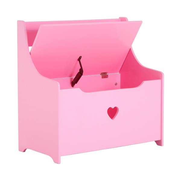 Розово детско шкафче с пейка 60x62x34 cm Pink Heart – Premier Housewares-image-2