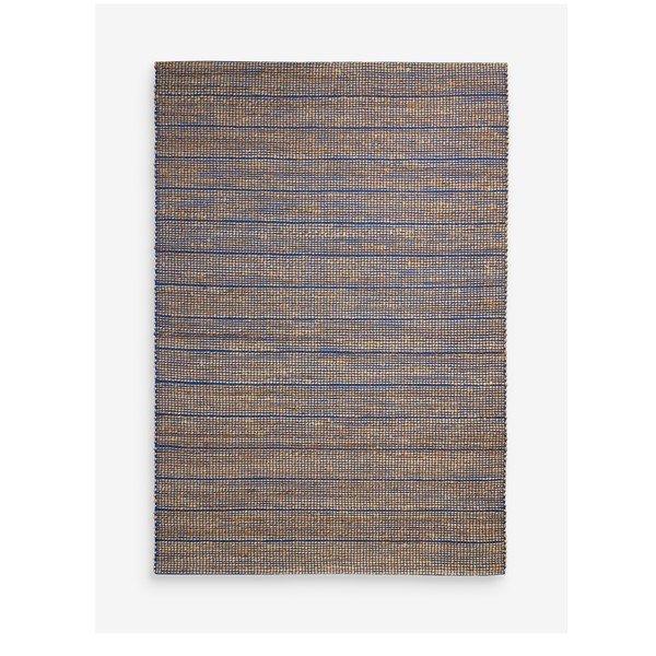 Син ръчно изработен килим със смес от юта 120x170 cm Hurley – MADE