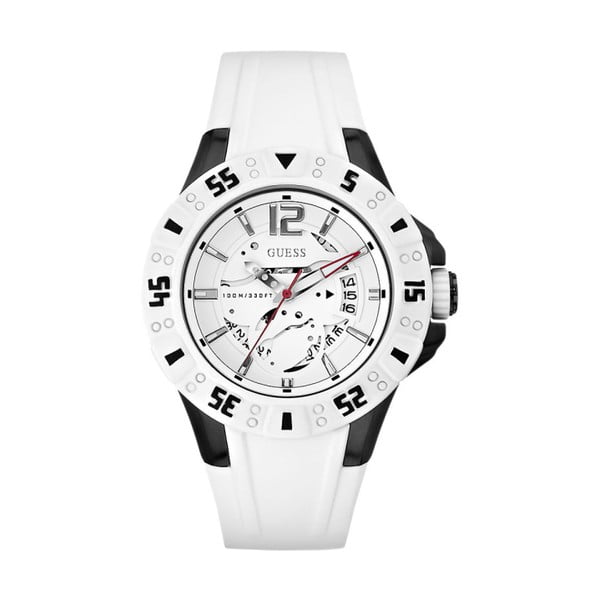 Bílé pánské hodinky Guess W0034G5