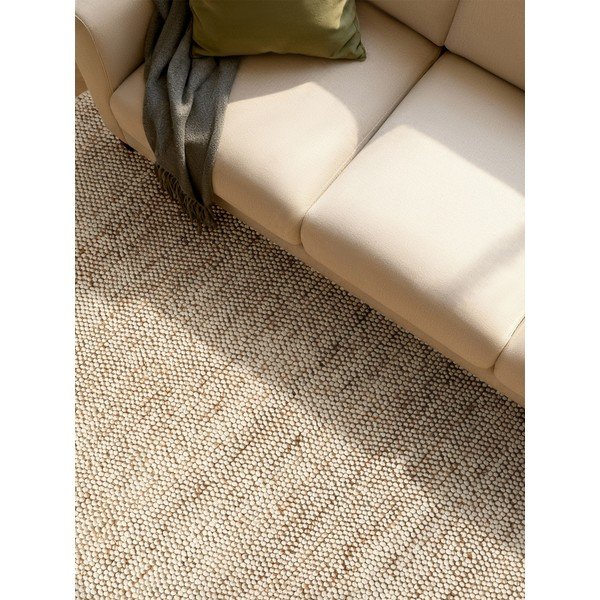 Бежов ръчно изработен килим със смес от вълна 80x150 cm Peas – Villeroy&Boch-image-2