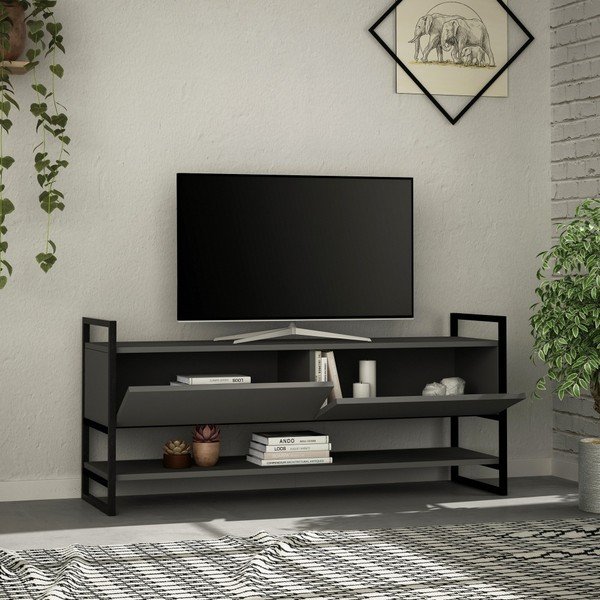 Антрацитна телевизионна масичка Metola Anthracite - Homitis-image-3
