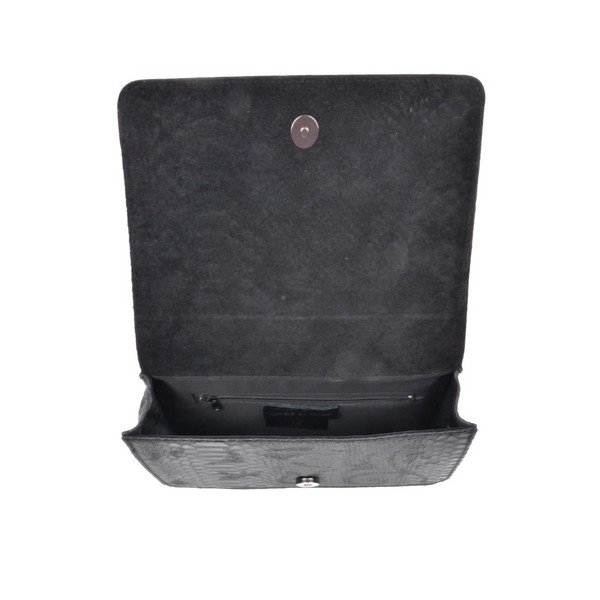 Черна кожена чанта Mangotti Sadia - Mangotti Bags-image-3