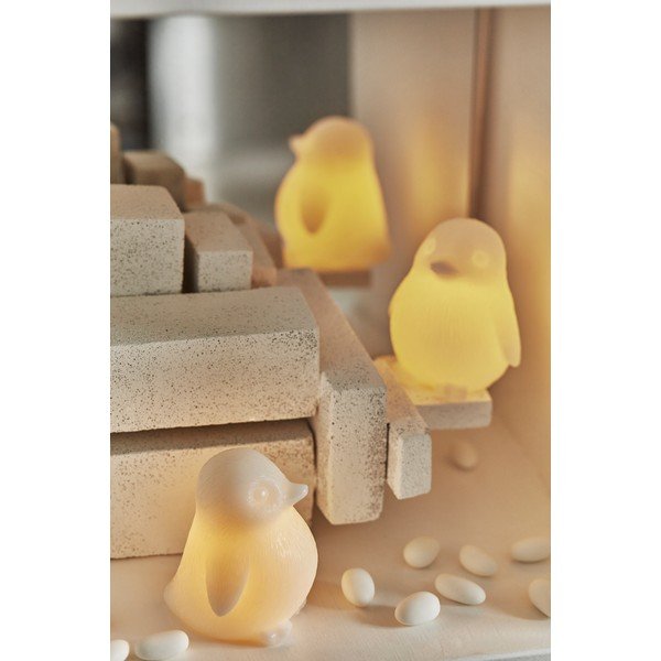 Бяла светлинна декорация на батерии ø 7 cm Lou – Sirius-image-1