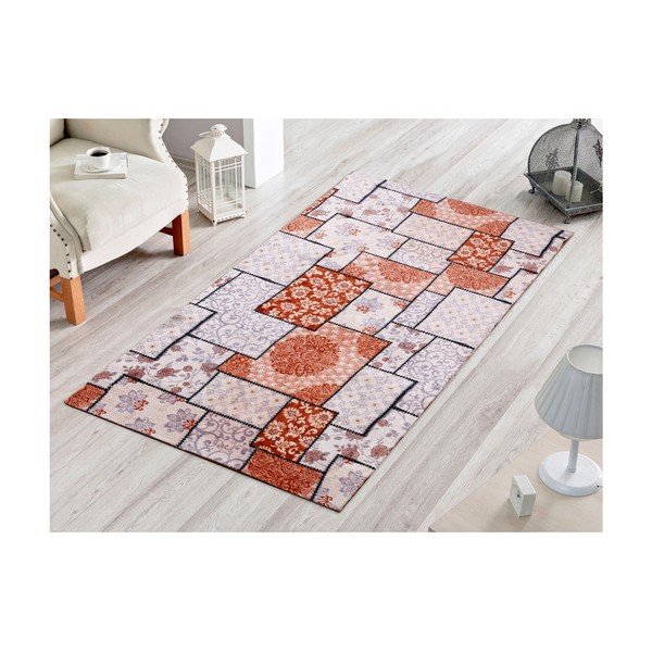 Koberec Printed Patchwork Coffee, 80x120 cm