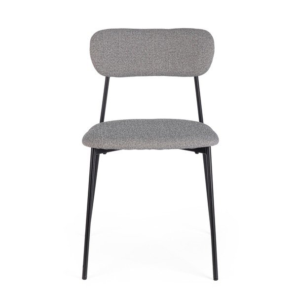 Сив тапициран трапезен стол Inka – Yes Everyday-image-2