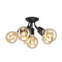 Черно осветително тяло за таван без абажури Viggo – LAMKUR