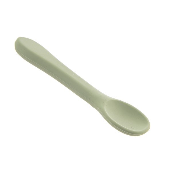 Светлозелена детска лъжичка от силикон – Orion-image-2