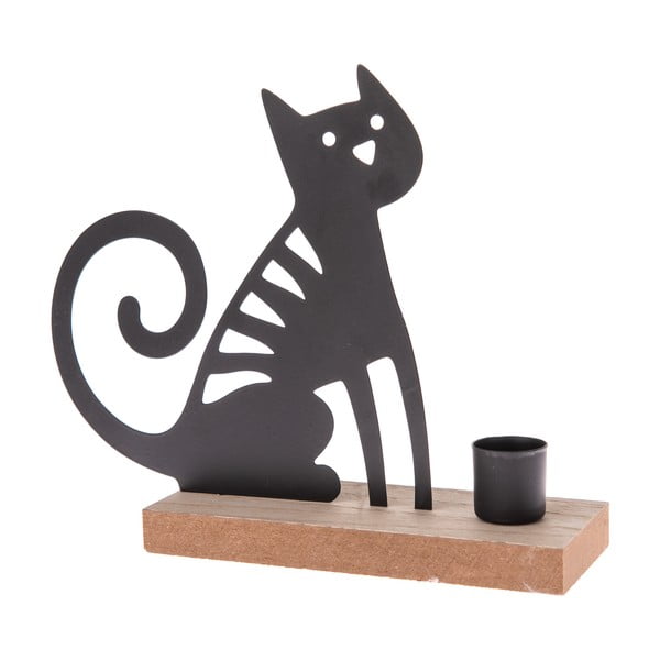 Черен метален свещник Cattie - Dakls