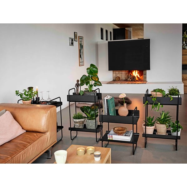 Черна метална конзолна маса 24x48 cm A-Console - Zone-image-1