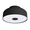 Черно осветително тяло за таван ø 30 cm Blacko – Sollux