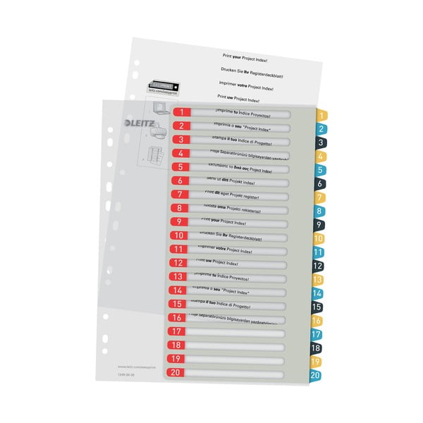 Комплект от 5 цифрови индекса с 20 етикета, формат A4 Cosy - Leitz-image-3