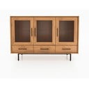 Витрина от дъбова дървесина в естествен цвят 144x95 cm Abies - The Beds