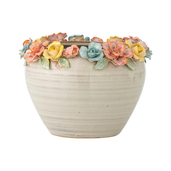 Глинено ръчно рисувано покритие за кашпа ø 19,5 cm Eanna – Bloomingville