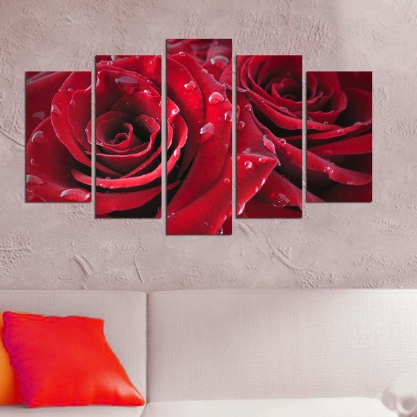 Картина от няколко части Rojo Manto, 110 x 60 cm - Charm-image-1