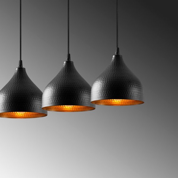 Черно висящо осветително тяло с метален абажур Tattoo – Opviq lights-image-4