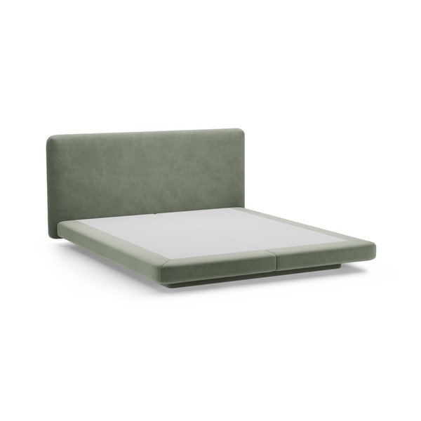 Зелено тапицирано двойно легло 140x200 cm Linea – Micadoni -image-2