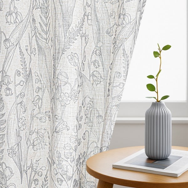 Светлосиво перде 135x250 cm Selvetia – Restilo-image-2