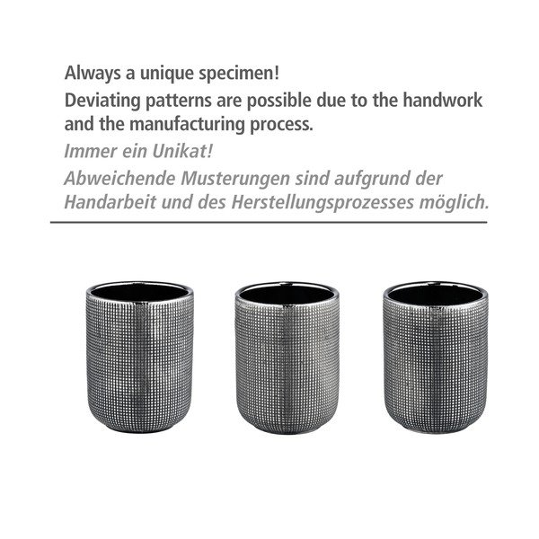 Керамичен диспенсер за сапун сребърен 400 ml Rivalta – Wenko-image-3