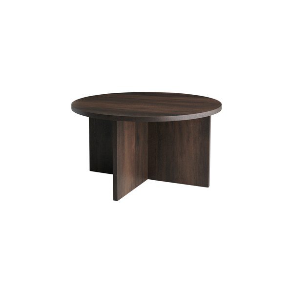 Кафява кръгла масичка за кафе от МДФ ø 85 cm Poppy – Ellos Home