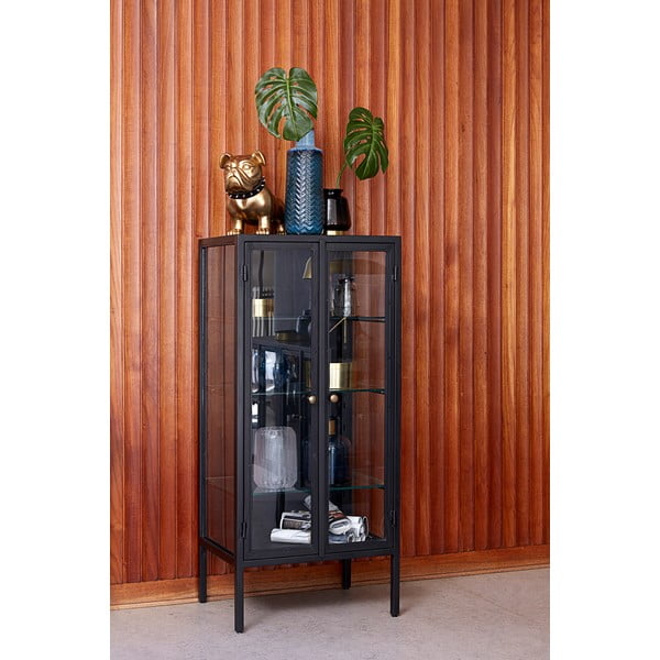 Черна витрина, височина 131 cm Nino - Canett-image-3