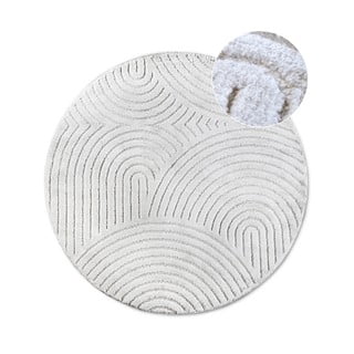 Бял кръгъл килим ø 160 cm Panglao New York White – Elle Decoration
