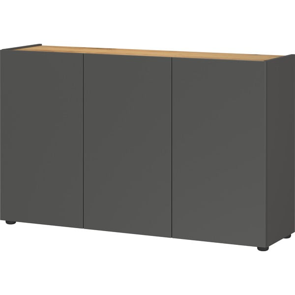 Антрацитно шкафче от декор от дъб  120x76x34 cm Adrano – Germania-image-3