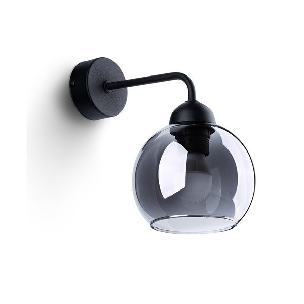Черна стенна лампа ø 15 cm Grande – Sollux