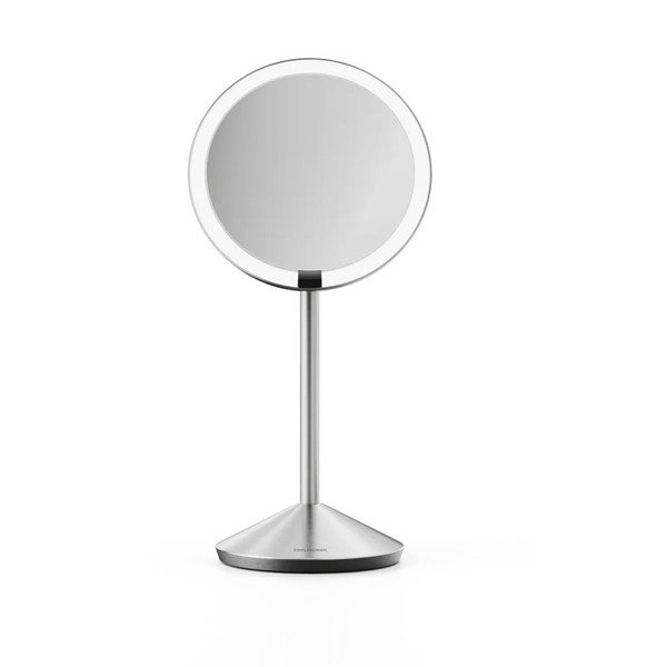 Козметично огледало със светлина/увеличително (увеличение 5x) ø 12 cm – simplehuman