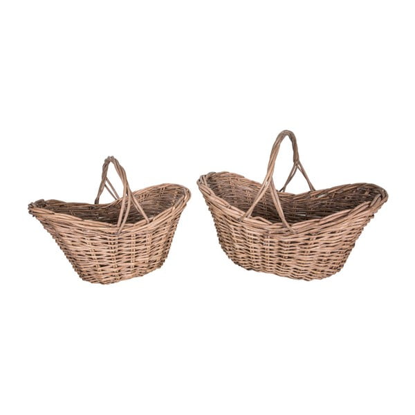 Комплект от 2 плетени кошници Sanier - Antic Line