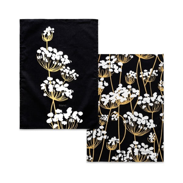 Памучни кърпи в комплект от 2 броя 50x70 cm Golden sprouts - Blanc