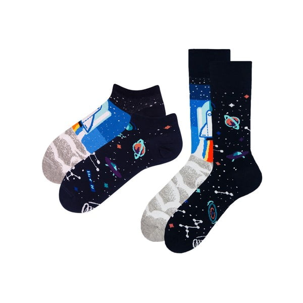 Комплект от 2 чифта класически чорапи и чорапи до глезена Space, размер 39-42 - Many Mornings