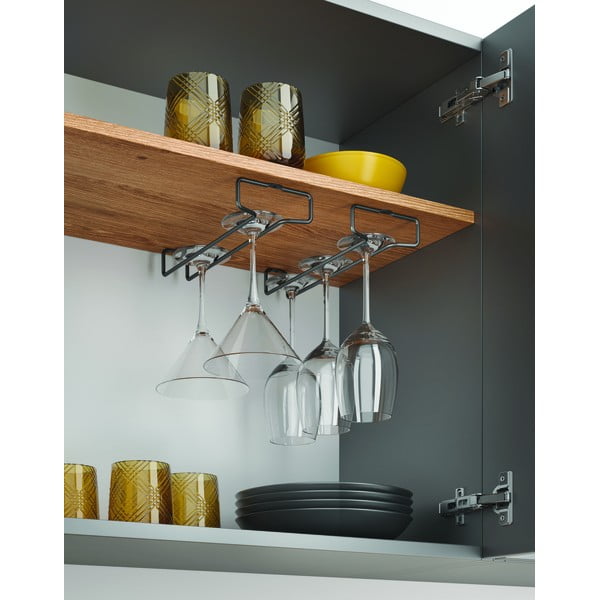 Стенни поставки за чаши за вино от неръждаема стомана в комплект от 2 броя Lava - Metaltex-image-1