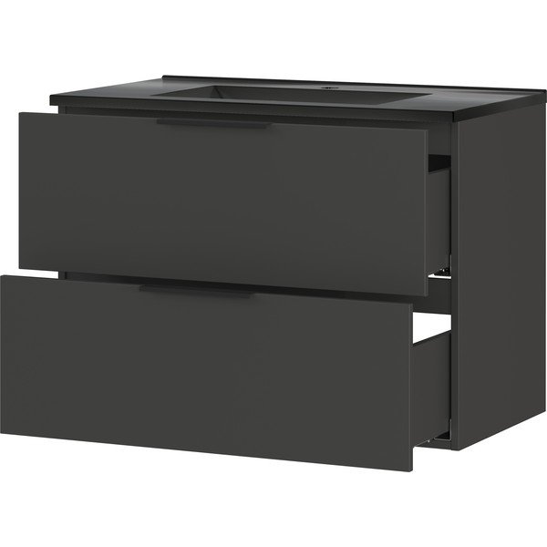 Стенен шкаф с мивка в черен и антрацитен цвят 81x61 cm Crandon – Germania-image-2