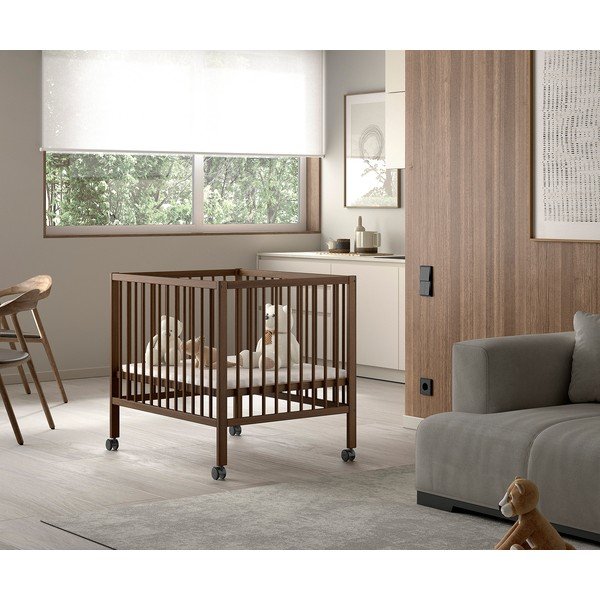 Кафява кошара за игра от масивен бук 95x75 cm Dino – Vipack-image-1