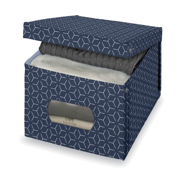 Тъмносиня кутия за съхранение Extra Large, 50 x 42 cm Metrik - Domopak