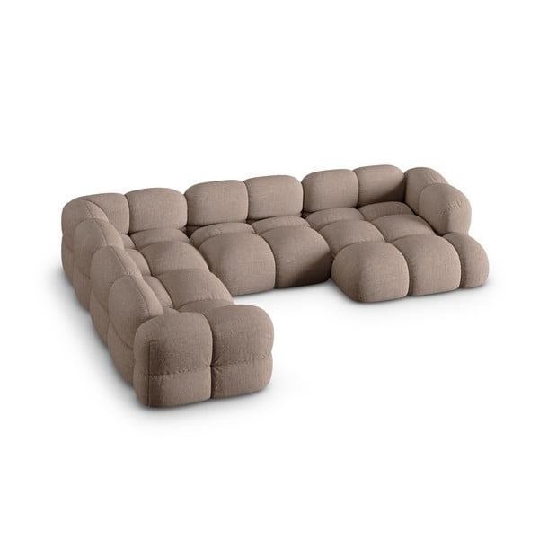 Кафяв ъглов диван (ляв ъгъл/U форма) Loretto – Cosmopolitan Design