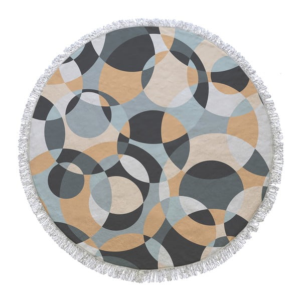 Kruhová osuška Circles, ⌀ 155 cm