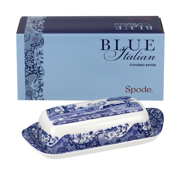 Бял и син порцеланов масленик Blue Italian - Spode